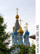 Russia Saraktash 25 May 2010: Trinity Simeon's Convent of Mercy. Cathedral of the Life-Giving Trinity. Orenburg region. Стоковое фото, фотограф Акиньшин Владимир / Фотобанк Лори