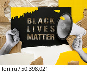 black lives matter concept flat lay. Стоковое фото, агентство Ingram Publishing / Фотобанк Лори