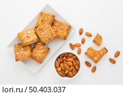top view yummy biscuits with almonds. Стоковое фото, агентство Ingram Publishing / Фотобанк Лори