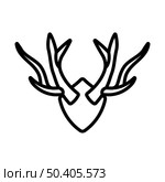 Icon Of Deer’s Antlers. Bold outline design with editable stroke width. Vector Illustration. Стоковая иллюстрация, агентство Ingram Publishing / Фотобанк Лори