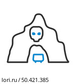 Scare Cave Icon. Editable Bold Outline With Color Fill Design. Vector Illustration. Стоковая иллюстрация, агентство Ingram Publishing / Фотобанк Лори