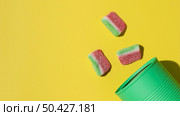 top view composition delicious candies. Стоковое фото, агентство Ingram Publishing / Фотобанк Лори