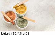 selection powders bowls with copy space. Стоковое фото, агентство Ingram Publishing / Фотобанк Лори