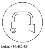 Pipe for water icon in circle round black color vector illustration image outline contour line thin style simple. Pipe for water icon in circle round black color vector illustration image outline contour line thin style. Стоковая иллюстрация, агентство Ingram Publishing / Фотобанк Лори