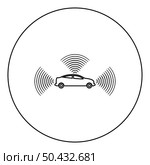Car radio signals sensor smart technology autopilot all direction icon in circle round black color vector illustration image outline contour line thin style simple. Car radio signals sensor smart technology autopilot all direction icon in circle round black color vector illustration image outline contour line thin style. Стоковая иллюстрация, агентство Ingram Publishing / Фотобанк Лори