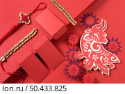 chinese new year with ox concept 3. Стоковое фото, агентство Ingram Publishing / Фотобанк Лори