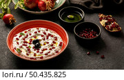 yogurt with pomegranate olive oil. Стоковое фото, агентство Ingram Publishing / Фотобанк Лори