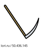 Scythe Icon. Editable Bold Outline With Color Fill Design. Vector Illustration. Стоковая иллюстрация, агентство Ingram Publishing / Фотобанк Лори