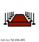 Red Carpet Icon. Editable Bold Outline With Color Fill Design. Vector Illustration. Стоковая иллюстрация, агентство Ingram Publishing / Фотобанк Лори