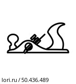 Jack-plane Tool Icon. Bold outline design with editable stroke width. Vector Illustration. Стоковая иллюстрация, агентство Ingram Publishing / Фотобанк Лори