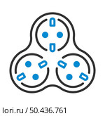 AC Splitter Icon. Editable Bold Outline With Color Fill Design. Vector Illustration. Стоковая иллюстрация, агентство Ingram Publishing / Фотобанк Лори