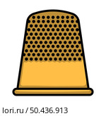 Tailor Thimble Icon. Editable Bold Outline With Color Fill Design. Vector Illustration. Стоковая иллюстрация, агентство Ingram Publishing / Фотобанк Лори