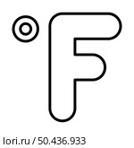 Fahrenheit Degree Icon. Bold outline design with editable stroke width. Vector Illustration. Стоковая иллюстрация, агентство Ingram Publishing / Фотобанк Лори