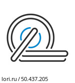 Icon Of Barbell Disks. Editable Bold Outline With Color Fill Design. Vector Illustration. Стоковая иллюстрация, агентство Ingram Publishing / Фотобанк Лори