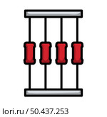Resistor Tape Icon. Editable Bold Outline With Color Fill Design. Vector Illustration. Стоковая иллюстрация, агентство Ingram Publishing / Фотобанк Лори