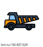 Icon Of Tipper. Editable Bold Outline With Color Fill Design. Vector Illustration. Стоковая иллюстрация, агентство Ingram Publishing / Фотобанк Лори
