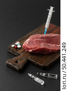 gmo chemical modified food meat. Стоковое фото, агентство Ingram Publishing / Фотобанк Лори
