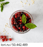 top view smoothie with fruits mint. Стоковое фото, агентство Ingram Publishing / Фотобанк Лори