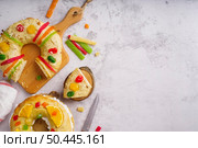 top view epiphany day desserts with sweets copy space. Стоковое фото, агентство Ingram Publishing / Фотобанк Лори