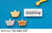 top view three crowns epiphany day. Стоковое фото, агентство Ingram Publishing / Фотобанк Лори
