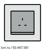 Great Britain Electrical Socket Icon. Editable Bold Outline With Color Fill Design. Vector Illustration. Стоковая иллюстрация, агентство Ingram Publishing / Фотобанк Лори