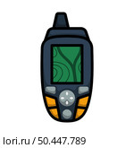Icon Of Portable GPS Device. Editable Bold Outline With Color Fill Design. Vector Illustration. Стоковая иллюстрация, агентство Ingram Publishing / Фотобанк Лори