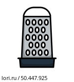 Kitchen Grater Icon. Editable Bold Outline With Color Fill Design. Vector Illustration. Стоковая иллюстрация, агентство Ingram Publishing / Фотобанк Лори
