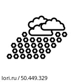 Hail Icon. Bold outline design with editable stroke width. Vector Illustration. Стоковая иллюстрация, агентство Ingram Publishing / Фотобанк Лори