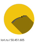 Bike Fender Icon. Flat Circle Stencil Design With Long Shadow. Vector Illustration. Стоковая иллюстрация, агентство Ingram Publishing / Фотобанк Лори