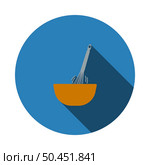 Corolla Mixing In Bowl Icon. Flat Color Design. Vector Illustration. Стоковая иллюстрация, агентство Ingram Publishing / Фотобанк Лори