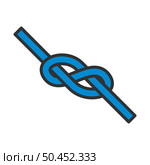 Alpinist Rope Knot Icon. Editable Bold Outline With Color Fill Design. Vector Illustration. Стоковая иллюстрация, агентство Ingram Publishing / Фотобанк Лори