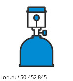 Icon Of Camping Gas Burner Lamp. Editable Bold Outline With Color Fill Design. Vector Illustration. Стоковая иллюстрация, агентство Ingram Publishing / Фотобанк Лори