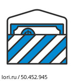 Birthday Gift Envelop Icon With Money. Editable Bold Outline With Color Fill Design. Vector Illustration. Стоковая иллюстрация, агентство Ingram Publishing / Фотобанк Лори