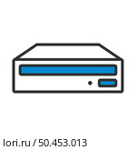 CD-ROM Icon. Editable Bold Outline With Color Fill Design. Vector Illustration. Стоковая иллюстрация, агентство Ingram Publishing / Фотобанк Лори