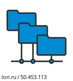 Folder Network Icon. Editable Bold Outline With Color Fill Design. Vector Illustration. Стоковая иллюстрация, агентство Ingram Publishing / Фотобанк Лори