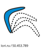 Icon Of Boomerang. Editable Bold Outline With Color Fill Design. Vector Illustration. Стоковая иллюстрация, агентство Ingram Publishing / Фотобанк Лори