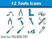 Tools Icon Set. Editable Bold Outline With Color Fill Design. Vector Illustration. Стоковая иллюстрация, агентство Ingram Publishing / Фотобанк Лори