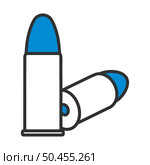 Pistol Bullets Icon. Editable Bold Outline With Color Fill Design. Vector Illustration. Стоковая иллюстрация, агентство Ingram Publishing / Фотобанк Лори
