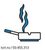 Cigarette In An Ashtray Icon. Editable Bold Outline With Color Fill Design. Vector Illustration. Стоковая иллюстрация, агентство Ingram Publishing / Фотобанк Лори