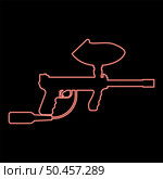 Neon weapons for paintball red color vector illustration image flat style light. Neon weapons for paintball red color vector illustration image flat style. Стоковая иллюстрация, агентство Ingram Publishing / Фотобанк Лори