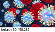 Oncolytic Virus immunotherapy and cancer vaccine Therapy as a treatment to kill cancers by attacking the malignant tumor cell and infecting them and destroying the pathogen as a 3D render. Стоковое фото, агентство Ingram Publishing / Фотобанк Лори