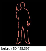 Neon repairman master man in overalls with tool in his hands electric drill View with front red color vector illustration image flat style light. Neon repairman master man in overalls with tool in his hands electric drill View with front red color vector illustration image flat style. Стоковая иллюстрация, агентство Ingram Publishing / Фотобанк Лори