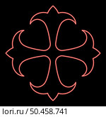 Neon symbol field lily kreen strong Cross monogram dokonstantinovsky Symbol of the Apostle anchor Hope sign Religious cross red color vector illustration image flat style light. Neon symbol field lily kreen strong Cross monogram dokonstantinovsky Symbol of the Apostle anchor Hope sign Religious cross red color vector illustration image flat style. Стоковая иллюстрация, агентство Ingram Publishing / Фотобанк Лори