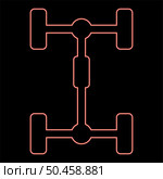 Neon undercarriage Chassis Carriage for car Vehicle frame red color vector illustration image flat style light. Neon undercarriage Chassis Carriage for car Vehicle frame red color vector illustration image flat style. Стоковая иллюстрация, агентство Ingram Publishing / Фотобанк Лори