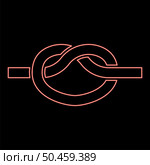 Neon knot Rope tied Node Join concept Noose icon black color vector illustration flat style simple image red color vector illustration image flat style light. Neon knot Rope tied Node Join concept Noose icon black color vector illustration flat style image red color vector illustration image flat style. Стоковая иллюстрация, агентство Ingram Publishing / Фотобанк Лори