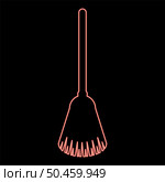 Neon broom Besom made from twigs Tool for cleaning Sweep concept Panicle Halloween accessory red color vector illustration image flat style light. Neon broom Besom made from twigs Tool for cleaning Sweep concept Panicle Halloween accessory red color vector illustration image flat style. Стоковая иллюстрация, агентство Ingram Publishing / Фотобанк Лори