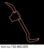 Neon crowbar in hand holding tool use Arm using Multifunctional utility bar red color vector illustration image flat style light. Neon crowbar in hand holding tool use Arm using Multifunctional utility bar red color vector illustration image flat style. Стоковая иллюстрация, агентство Ingram Publishing / Фотобанк Лори