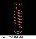 Neon spring metal coil spiral steel wire flexible red color vector illustration image flat style light. Neon spring metal coil spiral steel wire flexible red color vector illustration image flat style. Стоковая иллюстрация, агентство Ingram Publishing / Фотобанк Лори