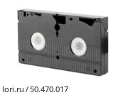 Old VHS Video tape isolated on white background. Стоковое фото, агентство Ingram Publishing / Фотобанк Лори