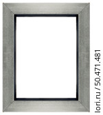 Stylish Silver Frame isolated on white background. Стоковое фото, агентство Ingram Publishing / Фотобанк Лори